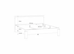 Bed Attaylar 180x200cm  - decor - oldwood vintage & donkergrijs