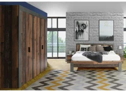 Bed Attaylar 160x200cm - decor - oldwood vintage & donkergrijs