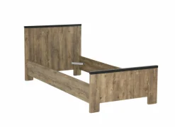 Bed Esra 90x200cm - decor - industrial oak & black concrete