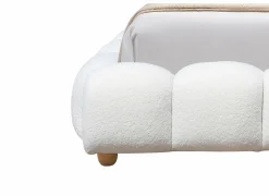 Bed Isola 160x200cm met opbergruimte - bouclé - wit