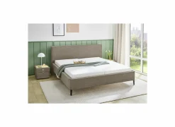Bed Lisa 180x200cm - stof - bruin