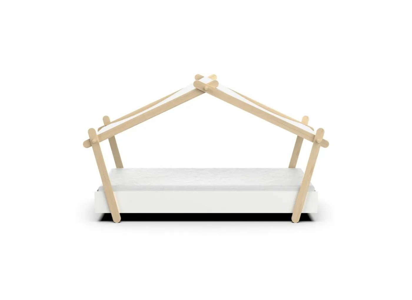 Bed Lodge 90x200cm - MDF - wit