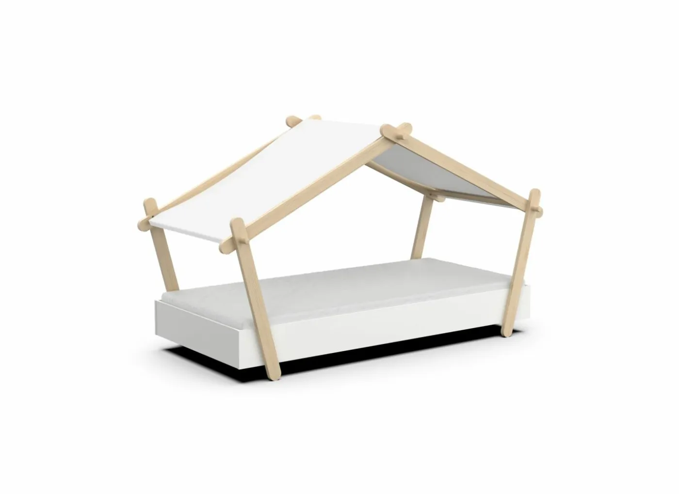 Bed Lodge 90x200cm - MDF - wit