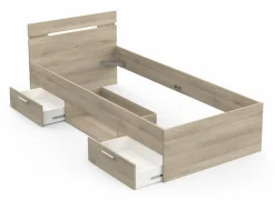 Bed Michigan 90x200cm - decor - kronberg eik met opbergruimte