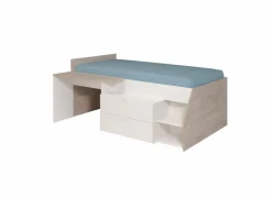 Bed Milky 90x200cm - decor - grijs & wit met opbergruimte