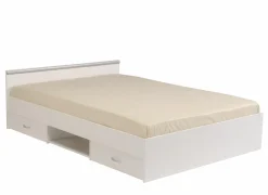 Bed Nashville 140x200cm - decor - wit met opbergruimte