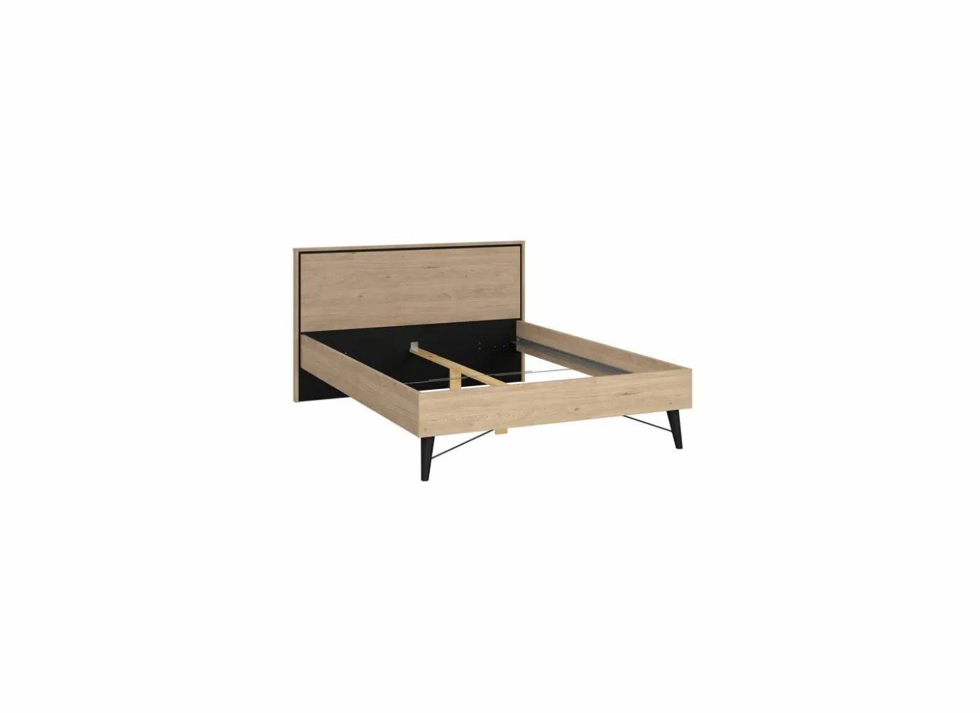 Bed Ry 160x200cm - decor - bruin & zwart