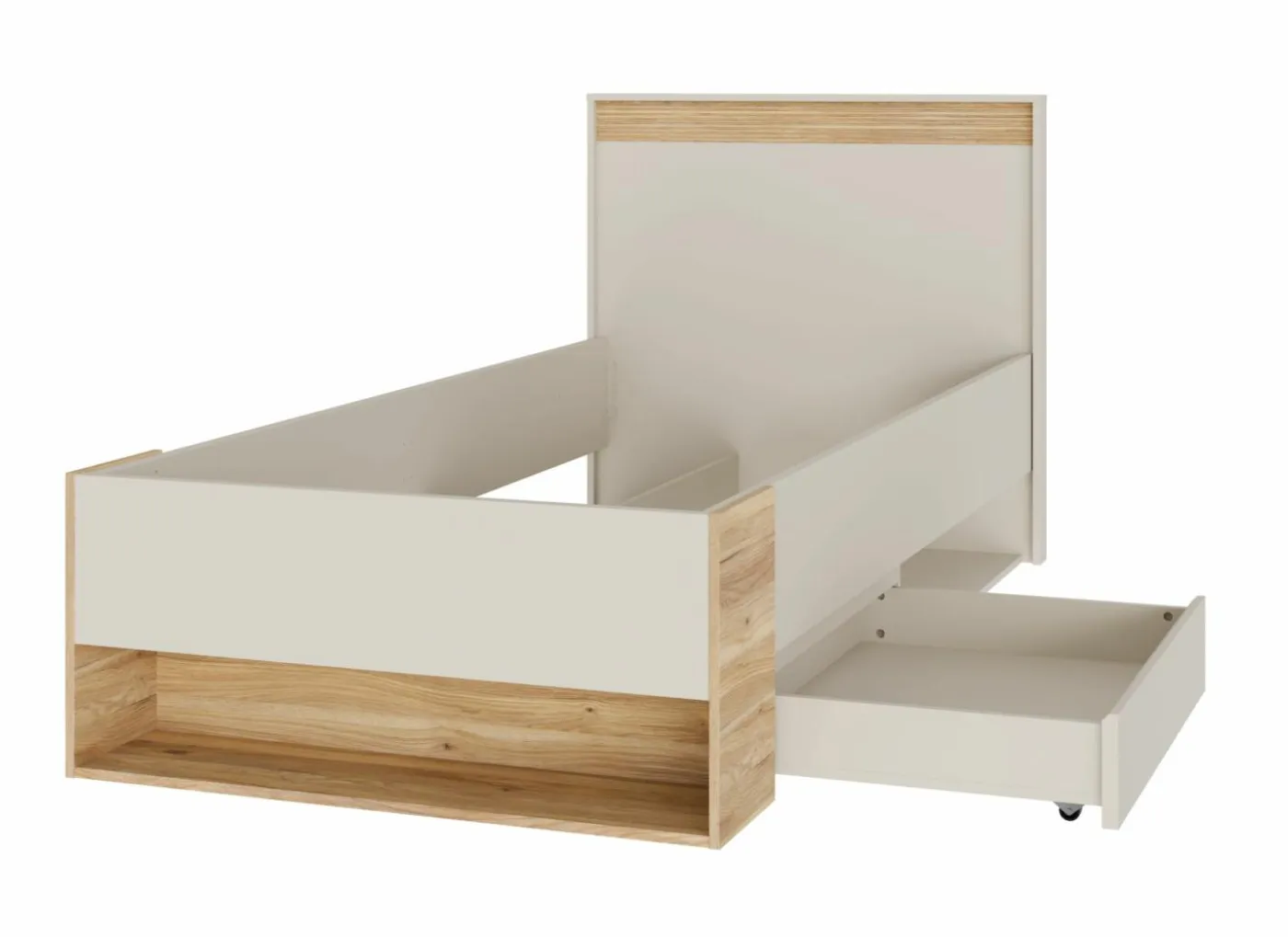 Bed Wexlin 90x200cm - decor - sand & mauvella oak