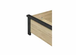 Bed 140x200cm - decor - Franse eik & nox met zijwanden