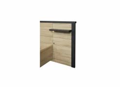 Bed 180x200cm - decor - Franse eik & nox met zijwanden