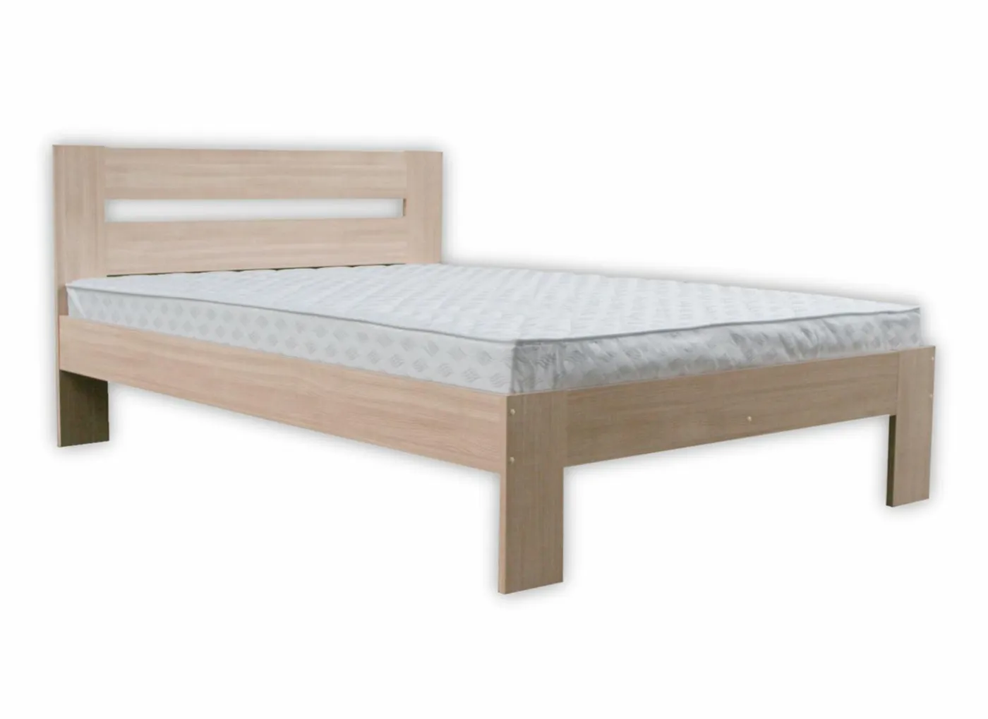 Bed 90x200cm - decor - sonoma met matras en bodem