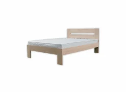 Bed 90x200cm - decor - sonoma met matras en bodem