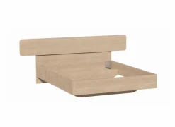 Bed 160x200cm - melamine - brushed sand oak nature