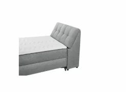 Bedbox Atlantis 120x200cm - stof - grijs met opbergruimte