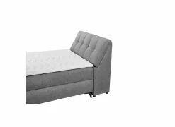 Bedbox Atlantis 120x200cm - stof - donkergrijs met opbergruimte