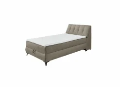 Bedbox Atlantis 120x200cm - stof  - espresso met opbergruimte