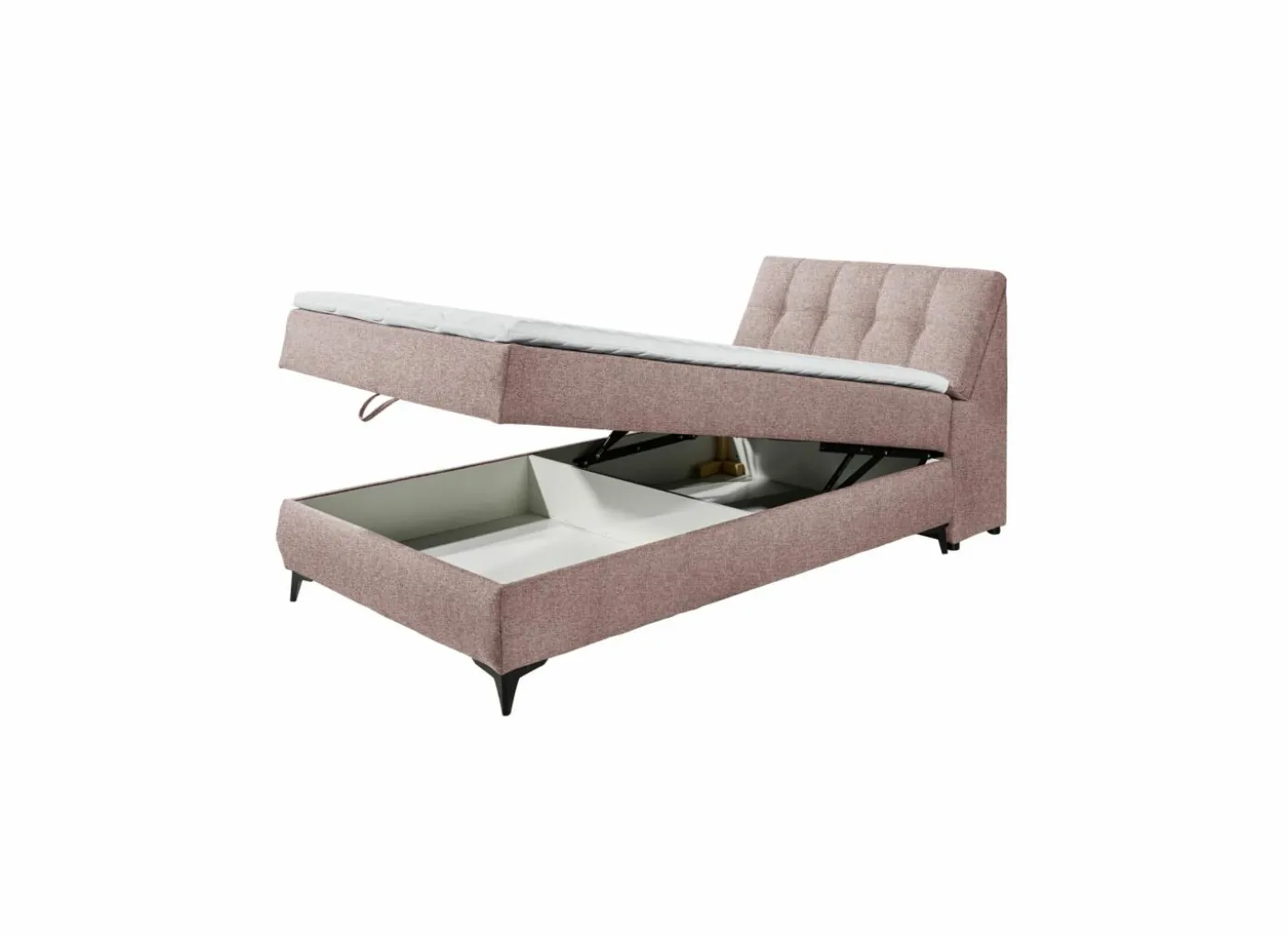 Bedbox Atlantis 120x200cm - stof - flamingo met opbergruimte