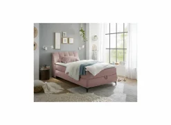 Bedbox Atlantis 120x200cm - stof - flamingo met opbergruimte