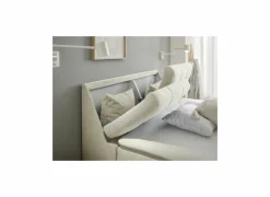 Bedbox Atlantis 140x200cm - stof - ivoor met opbergruimte