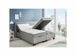 Bedbox BX1620 Â 180x200cm - stof - lichtgrijs met opbergruimte