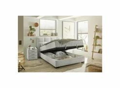 Bedbox Nagol A 140x200cm - stof - beige met opbergruimte