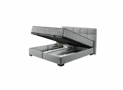 Bedbox Nagol A 160x200cm - stof - antraciet met opbergruimte