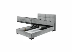 Bedbox Nagol A 140x200cm - stof - antraciet met opbergruimte