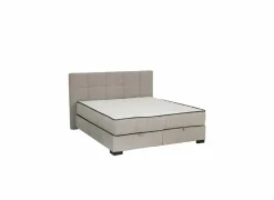 Bedbox Nagol A 160x200cm - stof - zilver met opbergruimte