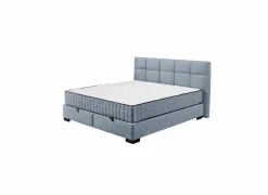 Bedbox Nagol A 160x200cm - stof - blauw met opbergruimte