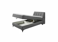 Bedbox 120x200cm - stof - antraciet met opbergruimte