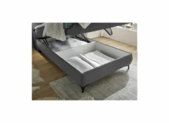 Bedbox 120x200cm - stof - antraciet met opbergruimte