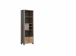 Boekenkast Clif 67x42x205cm - decor - old wood & beton