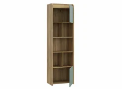 Boekenkast Hoa 59x41x204cm - decor - mauvella eik & groen