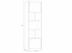 Boekenkast Hoa 59x41x204cm - decor - mauvella eik & groen