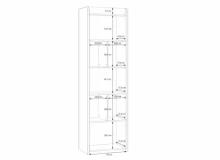 Boekenkast Hoa 59x41x204cm - decor - mauvella eik & groen