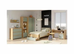 Boekenkast Hoa 59x41x204cm - decor - mauvella eik & groen