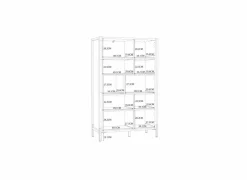 Boekenkast Oriental Tree 94,1x41,5x151,5cm - decor - bartex eik