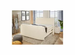 Boxspring Belair Max 180x200cm - stof - ecru