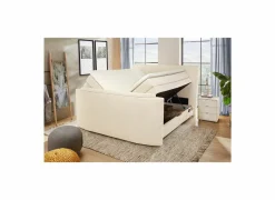 Boxspring Belair Max 180x200cm - stof - ecru