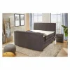 Boxspring Belair Max 180x200cm - stof - antraciet met tv-lift en opbergruimte