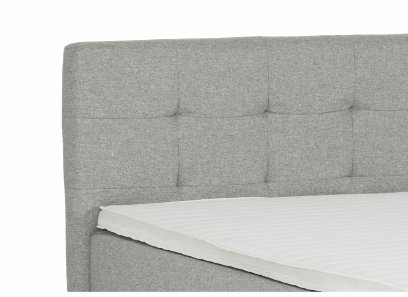 Boxspring Box skagen Sting 180x200cm - stof - lichtgrijs