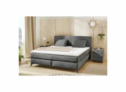 Boxspring Kira Normal 180x200cm - stof - donkergrijs