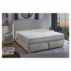 Boxspring Livia Max 180x200cm - stof - middengrijs