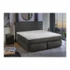 Boxspring Livia Mix 180x200cm - stof - donkergrijs