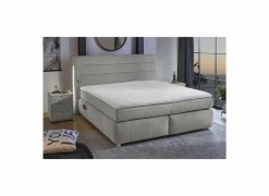 Boxspring Livia 180x200cm - stof - middengrijs