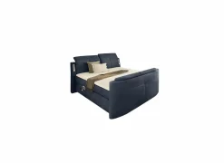 Boxspring Moviestar Normal 180x200cm - stof - blauw met tv-lift