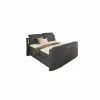 Boxspring Moviestar Normal 180x200cm - stof - donkergrijs  met tv-lift