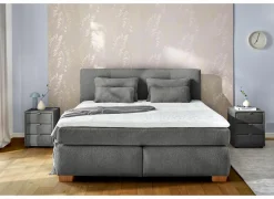 Boxspring Ulla 180x200cm - stof - middengrijs