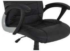 Bureaustoel Gaga 68x68x120cm - lederlook - zwart