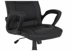 Bureaustoel Njet 68x74x115cm - lederlook - zwart